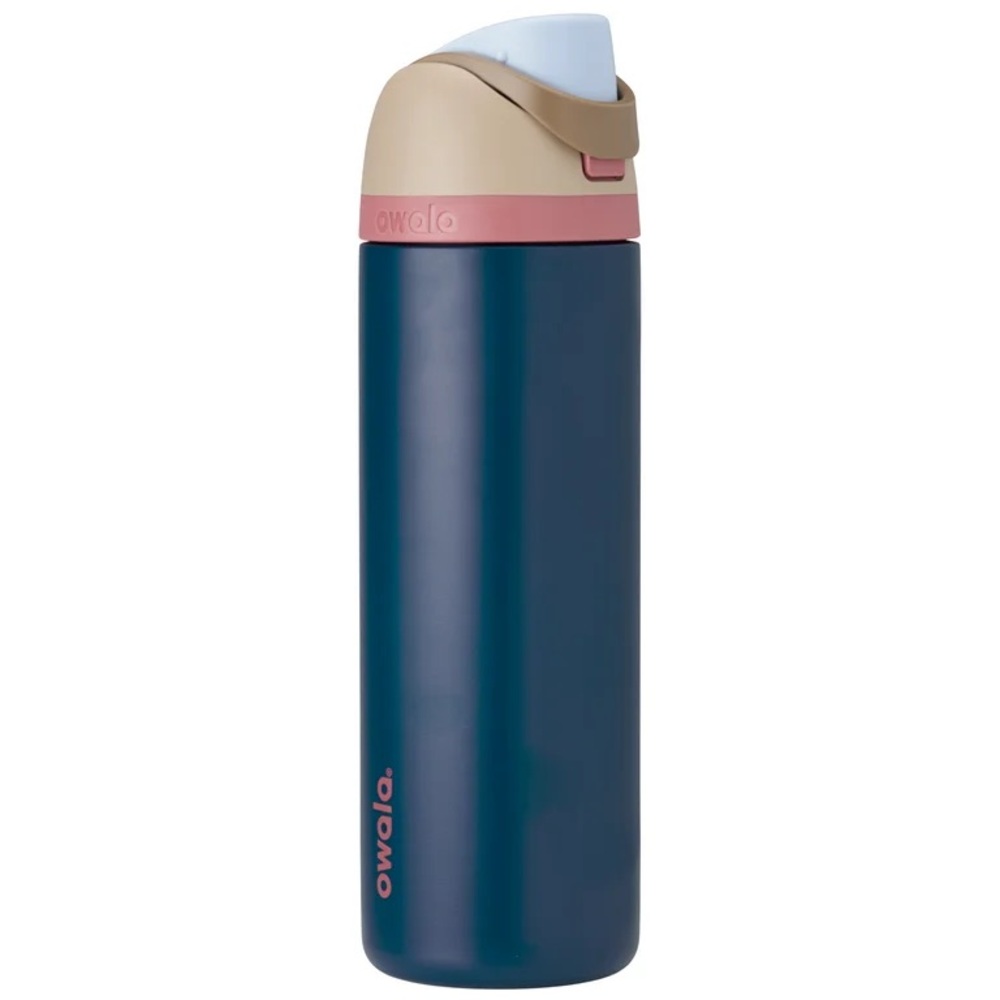 Owala FreeSip Blue and Tan Water Bottle 24oz